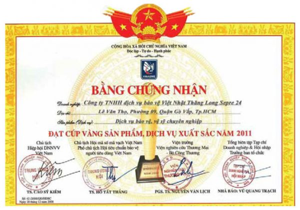 bang khen - chung nhan